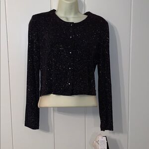 NWT Vtg Ronni Nicole black sparkly jacket‎